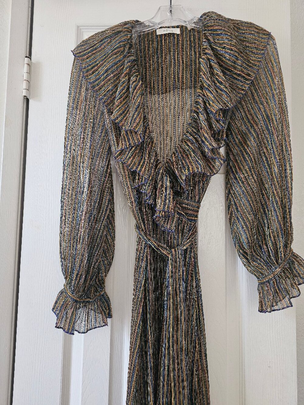 Doen Lurex Wrap Party Dress